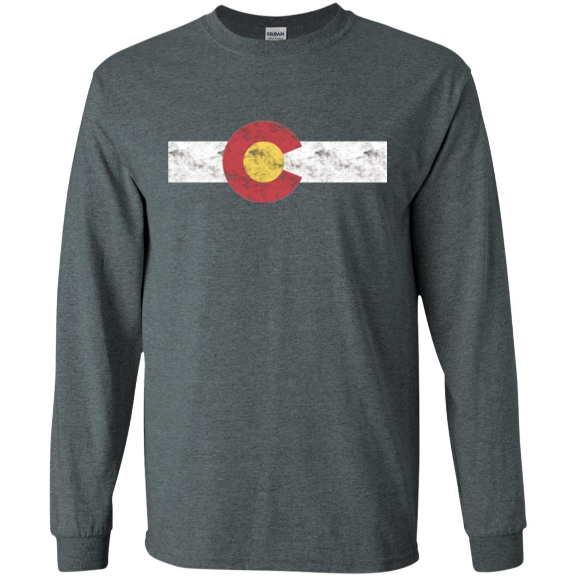 Colorado State Flag T-shirt Patriotic Colorado Day Dark Heather