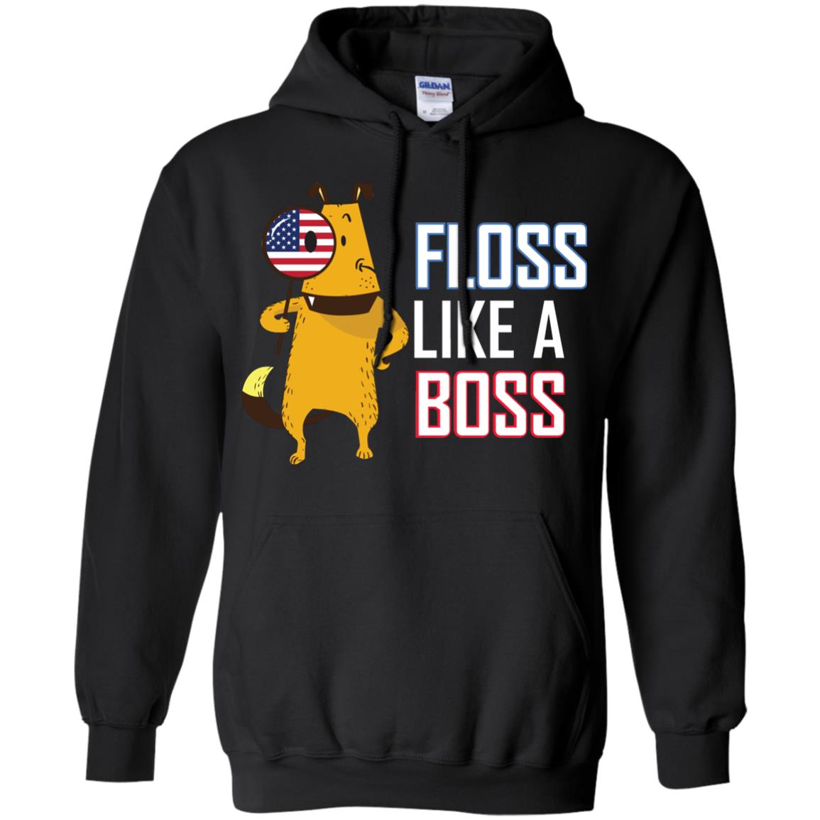 Floss Like A Boss Dog Shirt Black