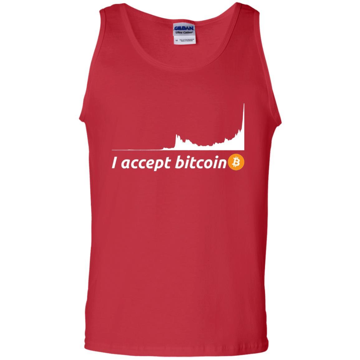 Cryptocurrency T-shirt I Accept Bitcoin Red