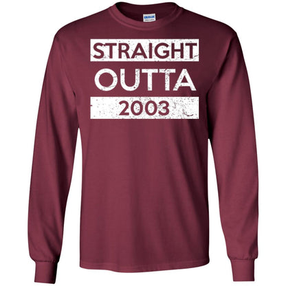Brithday T-shirt Straight Outta 2003 Maroon