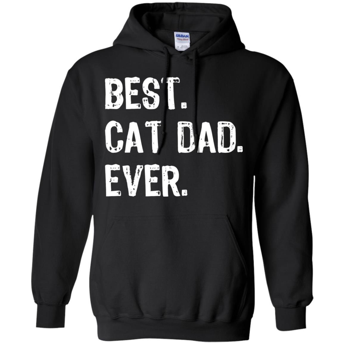 Cat Lover T-shirt Best Cat Dad Ever Black