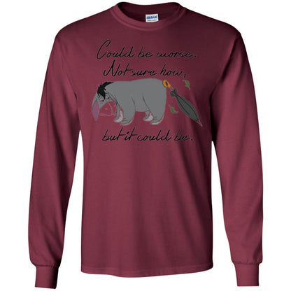 Cartoon T-shirt Could Be Worse Not Sure How But It Could Be Maroon