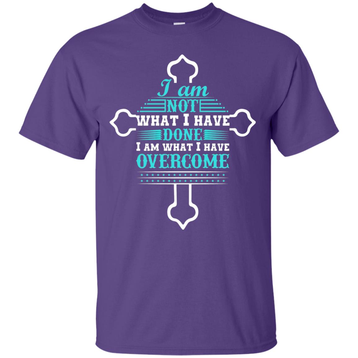 I Am Not What I Have Done I Am What I Have Overcome Christian T-shirt Purple