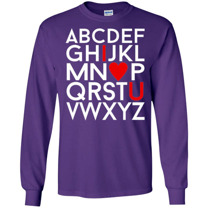 Happy Valentine_s Day Shirt, Alphabel I Love You Purple