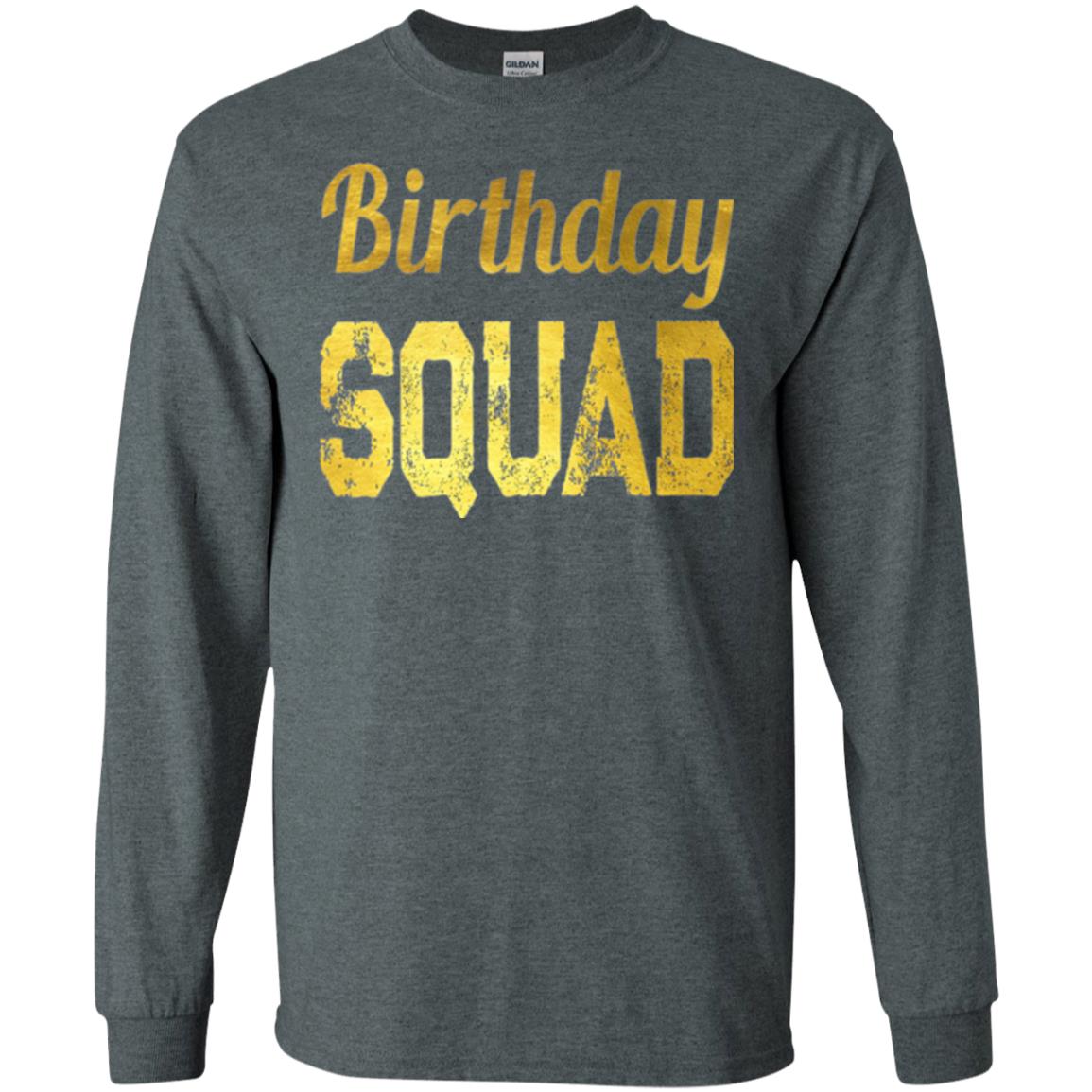 Birthday Squad Gold T-shirt Dark Heather