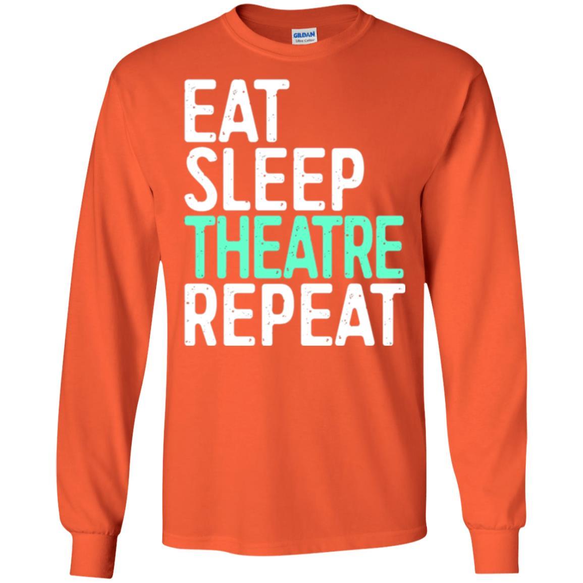 Actor T-shirt Eat Sleep Theatre Repeat T-shirt Orange
