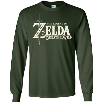 Game T-shirt Nintendo Zelda Breath Of The Wild Forest Green