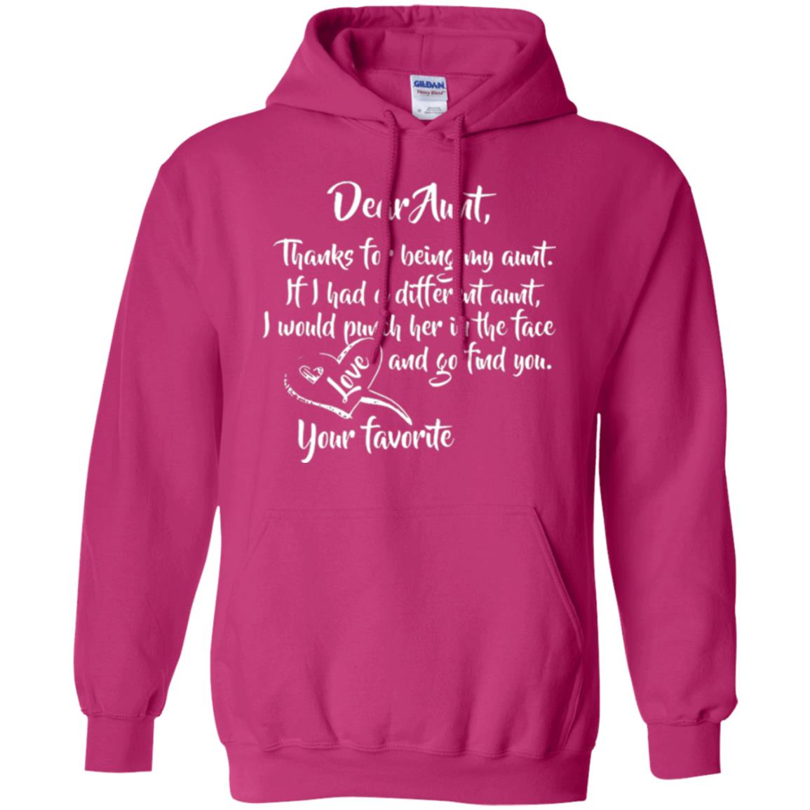 Family T-shirt Dear Aunt Thanks For Being My Aunt Heliconia