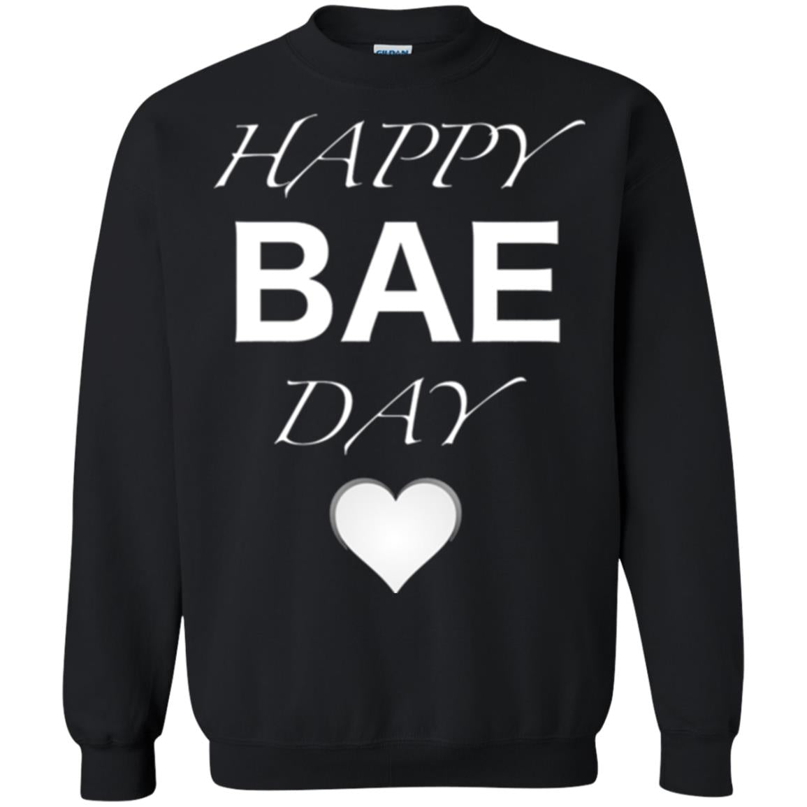 Valentine_s Day T-shirt Happy Bae Day Black