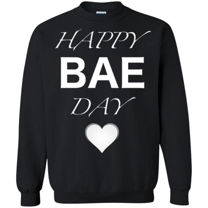 Valentine_s Day T-shirt Happy Bae Day Black