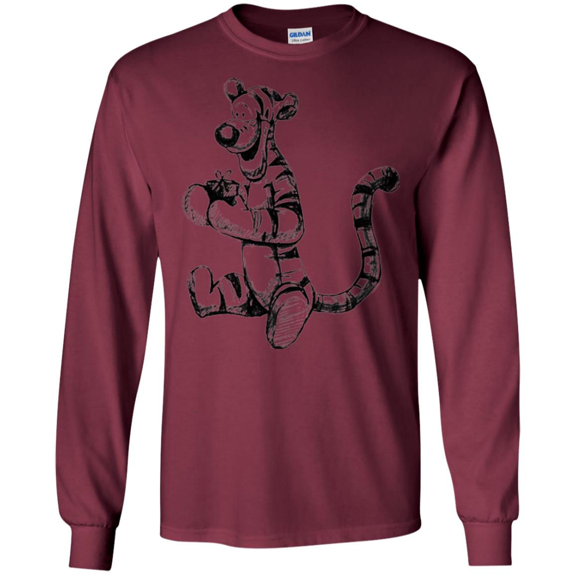 Movie T-shirt Tigger Sketch Maroon