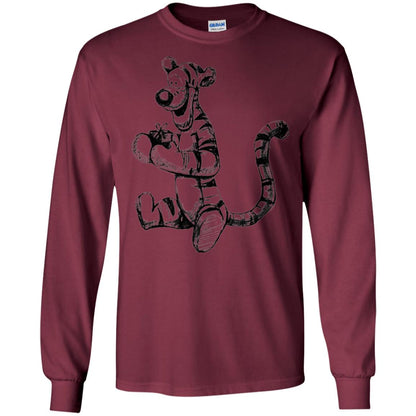 Movie T-shirt Tigger Sketch Maroon