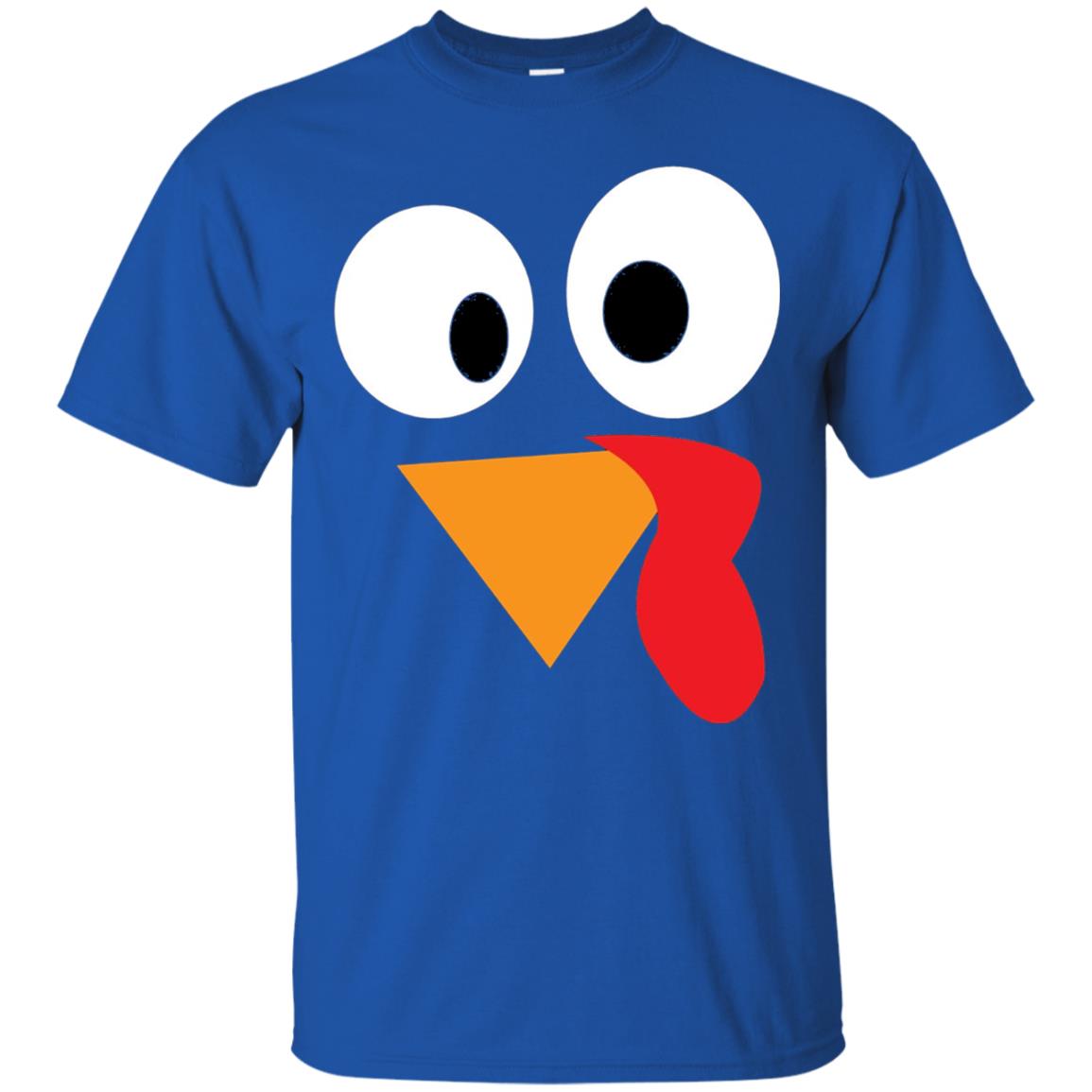 Happy Thanksgiving Funny Turkey Face T-shirt Royal