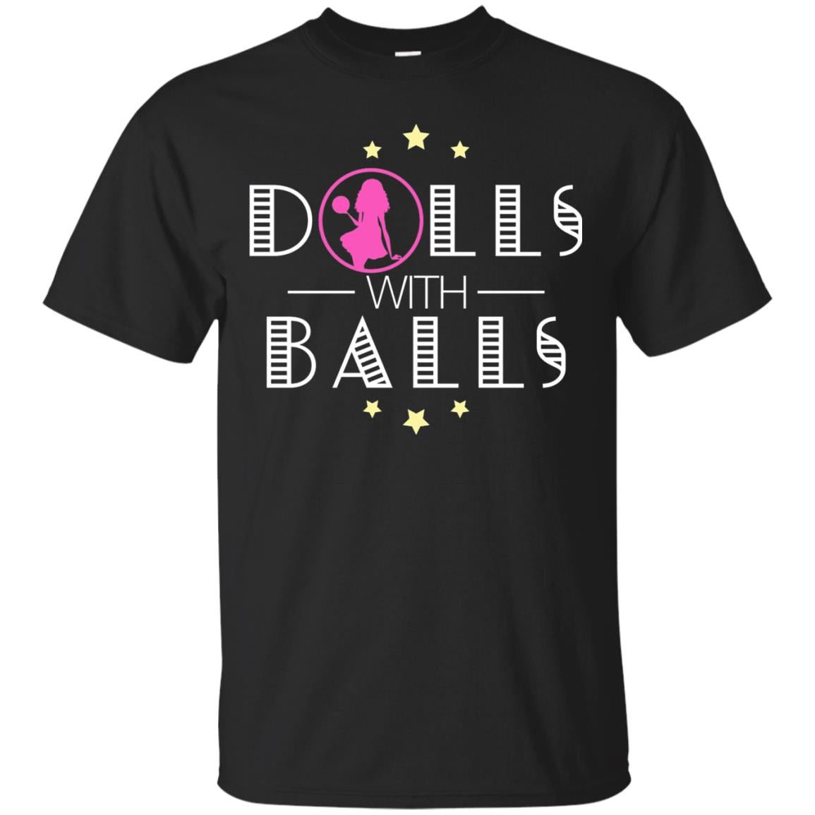 Bowling Lover T-shirt Dolls With Balls T-shirt Black