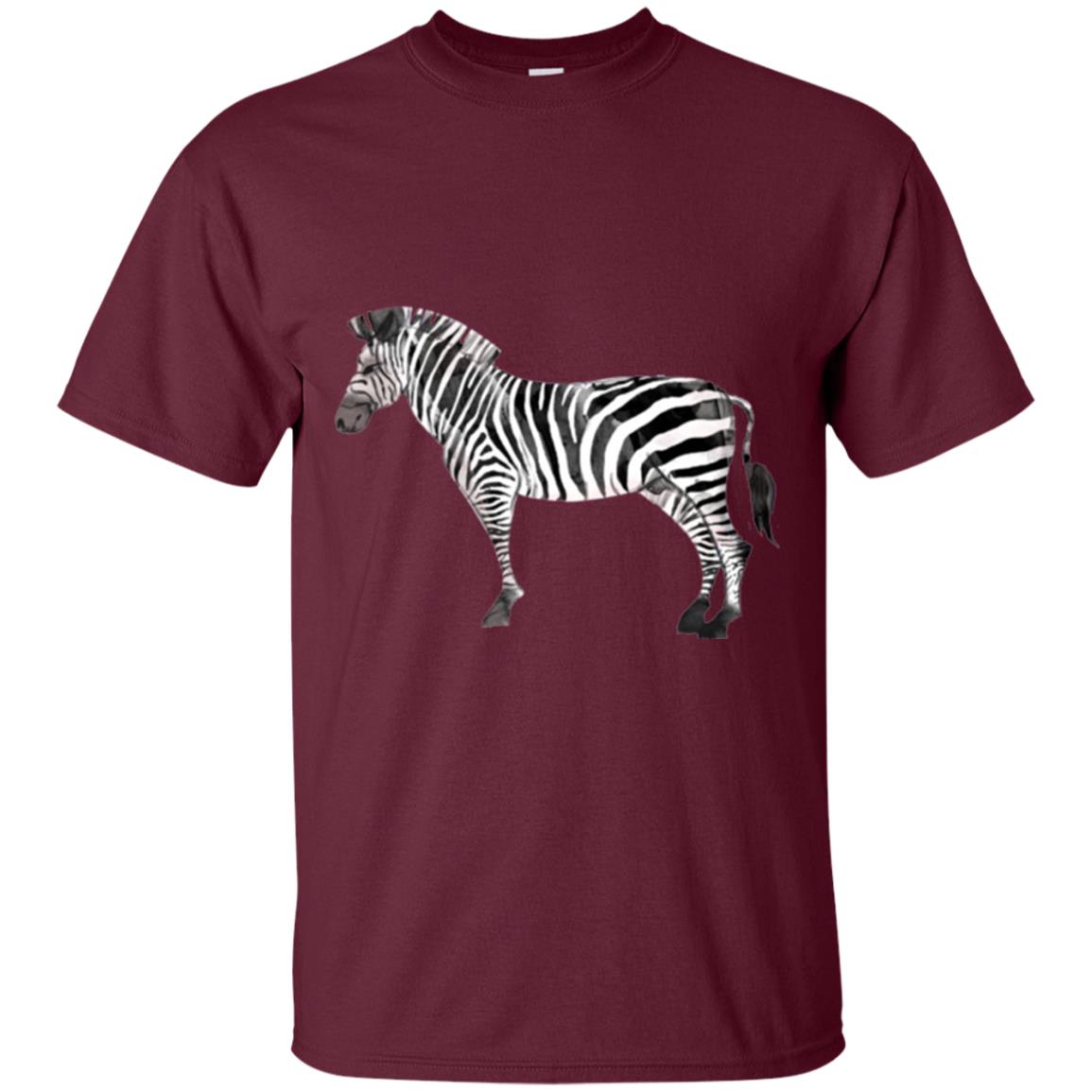 Awesome Zebra T-shirt Maroon