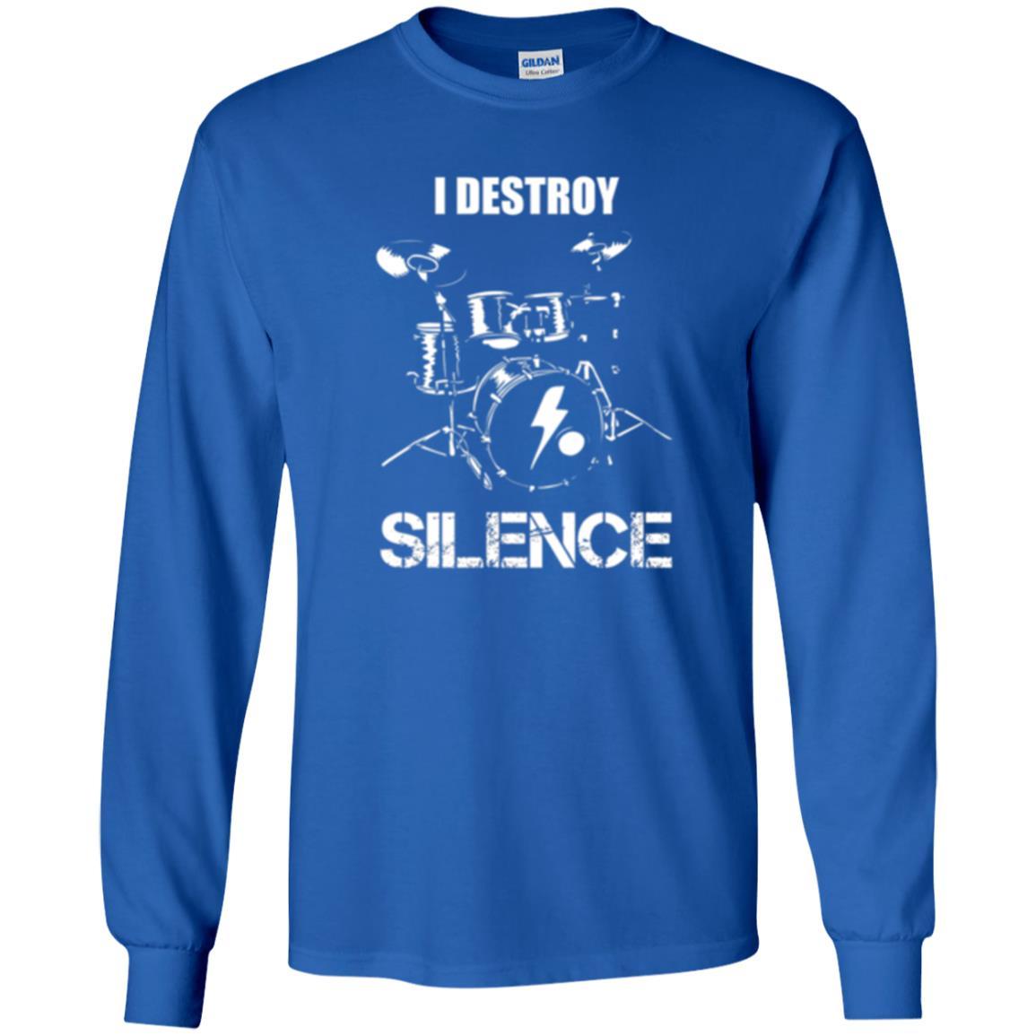 Drummer T-shirt I Destroy Silence Royal