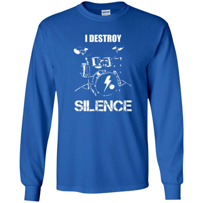 Drummer T-shirt I Destroy Silence Royal