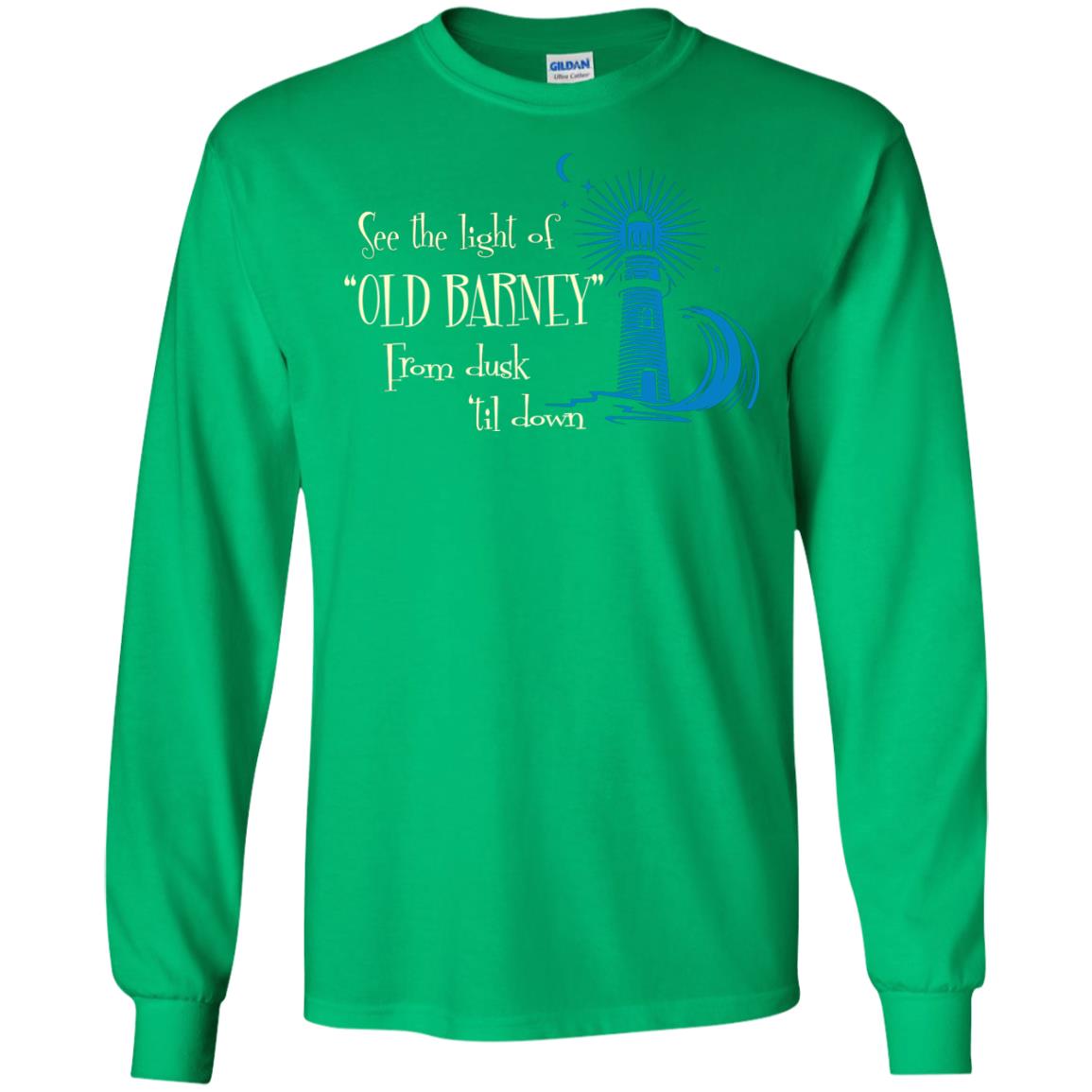 Lighthouse T-shirt See The Light Of Old Barney From Dusk Til Down Irish Green