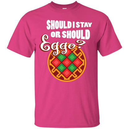 Waffle Lover T-shirt Should I Stay Or Should Eggo Heliconia