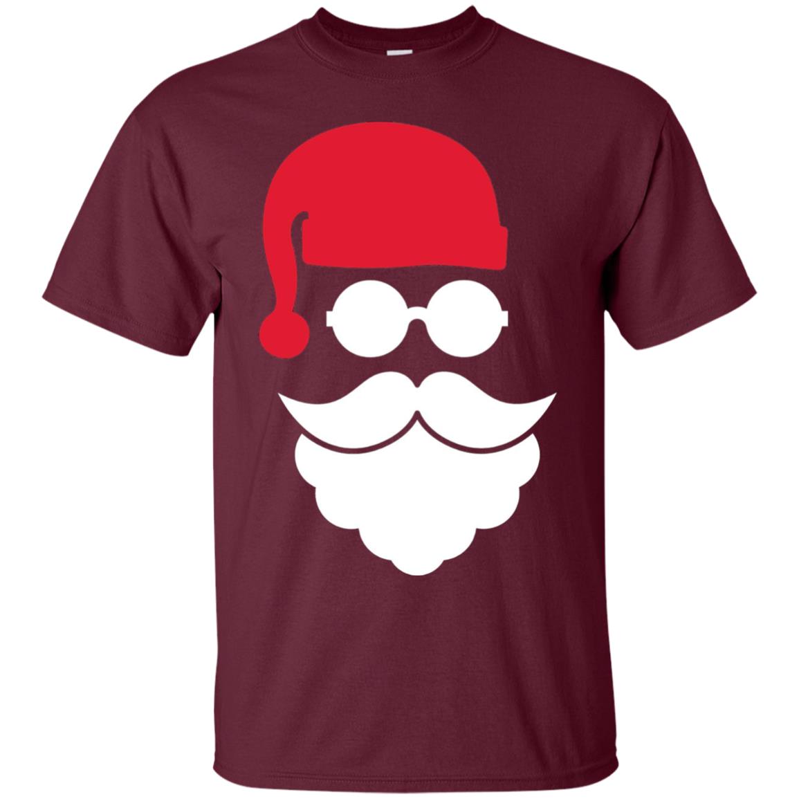 Christmas Shirt Santa Claus Face Maroon
