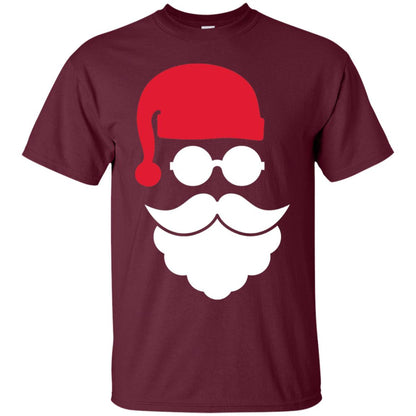 Christmas Shirt Santa Claus Face Maroon