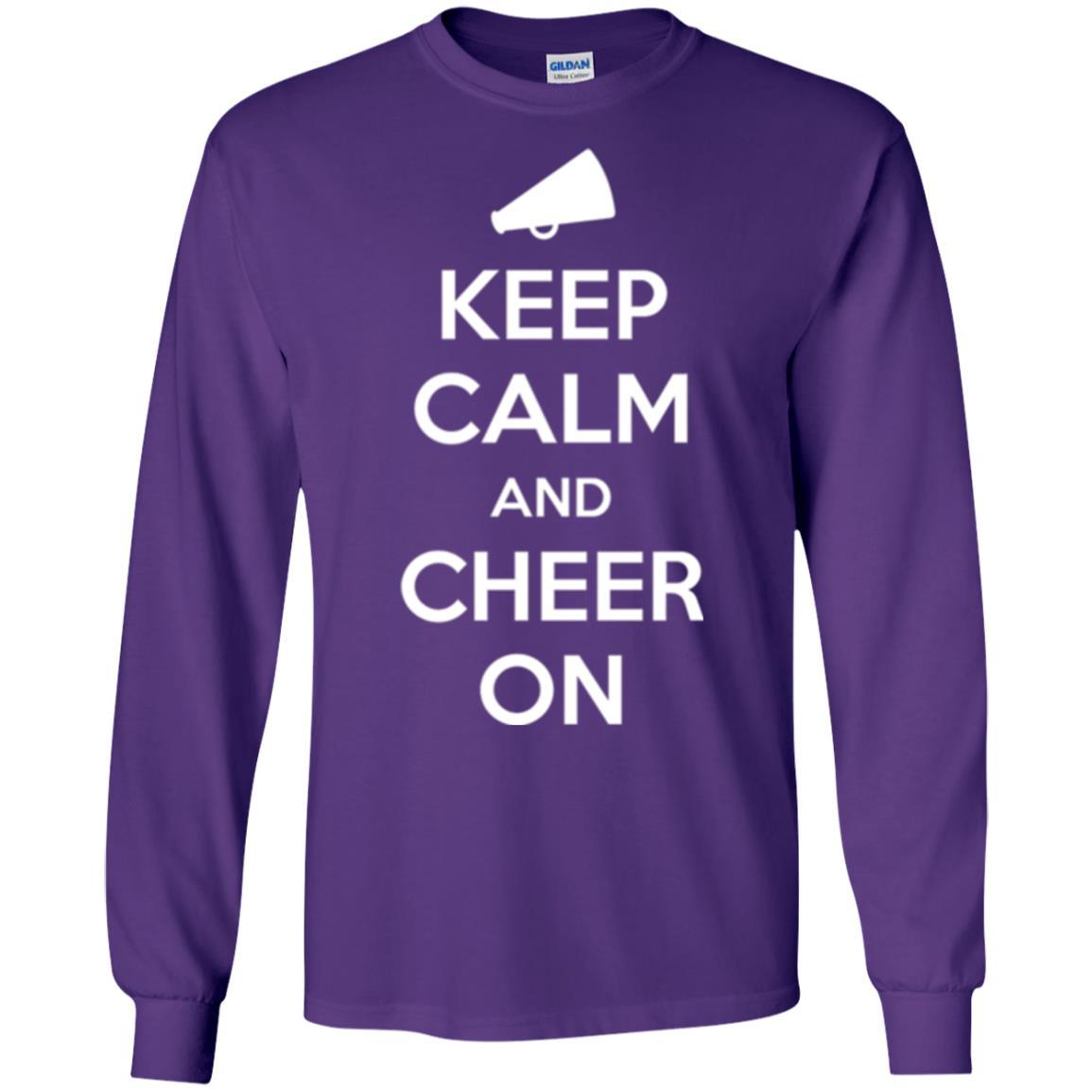 Cheerleader T-shirt Keep Calm And Cheer On Purple