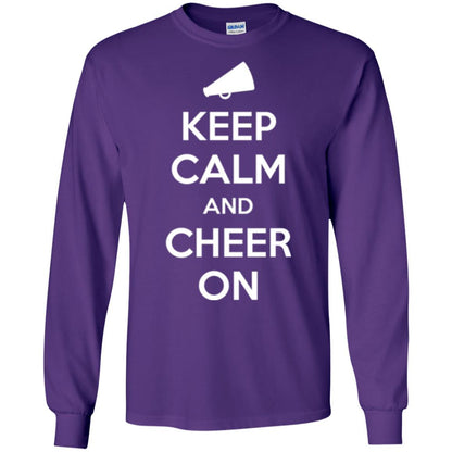 Cheerleader T-shirt Keep Calm And Cheer On Purple