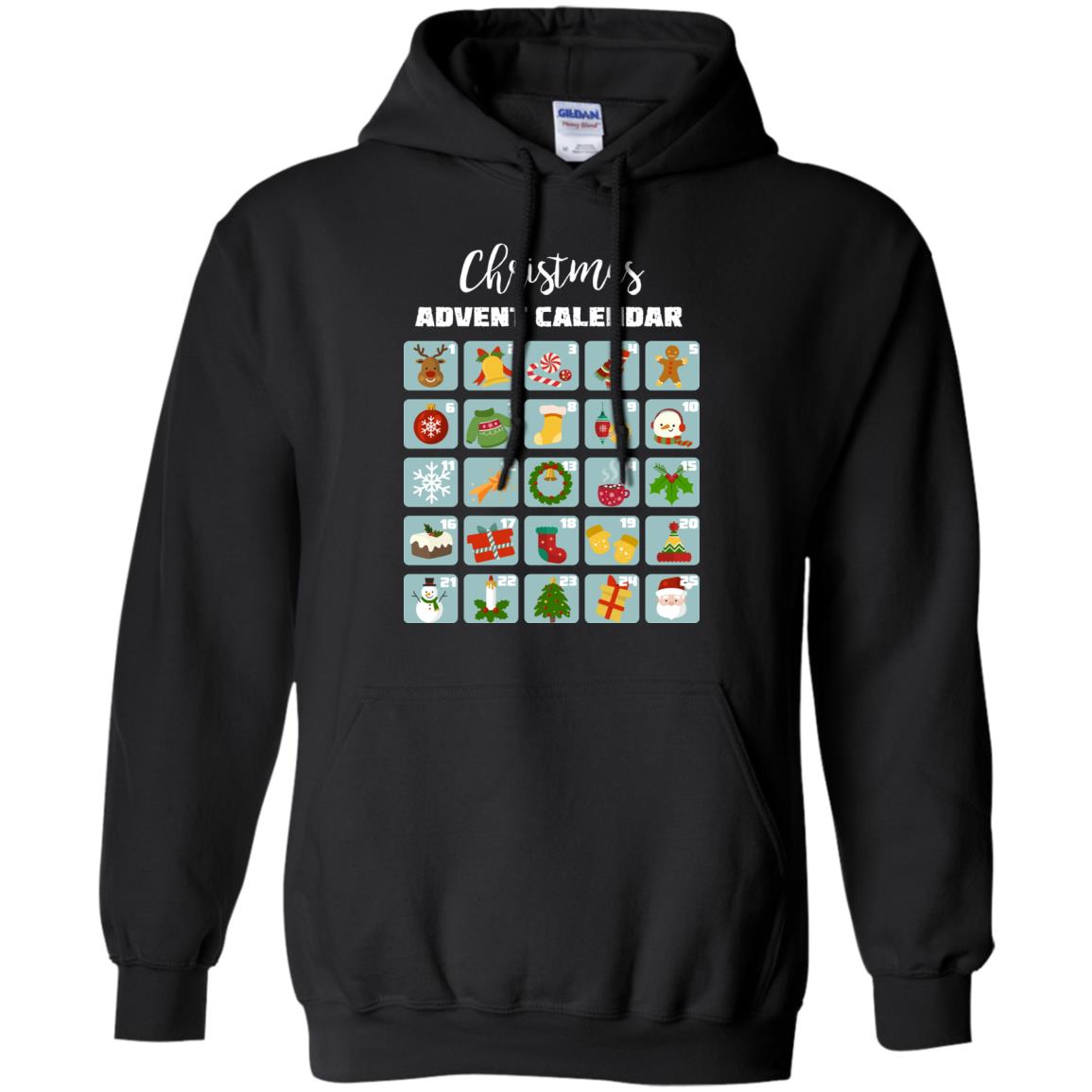 Christmas Calendar December 2018 Gift Shirt Black