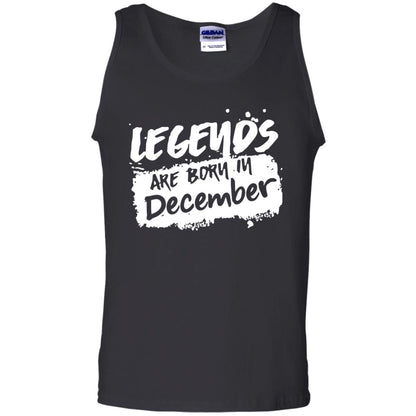 December Birthday Shirt Legends Are Born In December Black