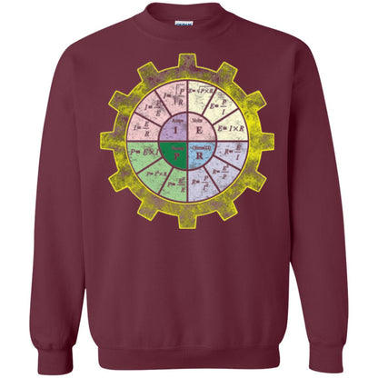 Ohms Law Shirt-ohms Law Diagram Electrical Engineer T-shirt Maroon