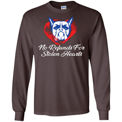 Dog Lover T-shirt No Refunds For Stolen Hearts Dark Chocolate