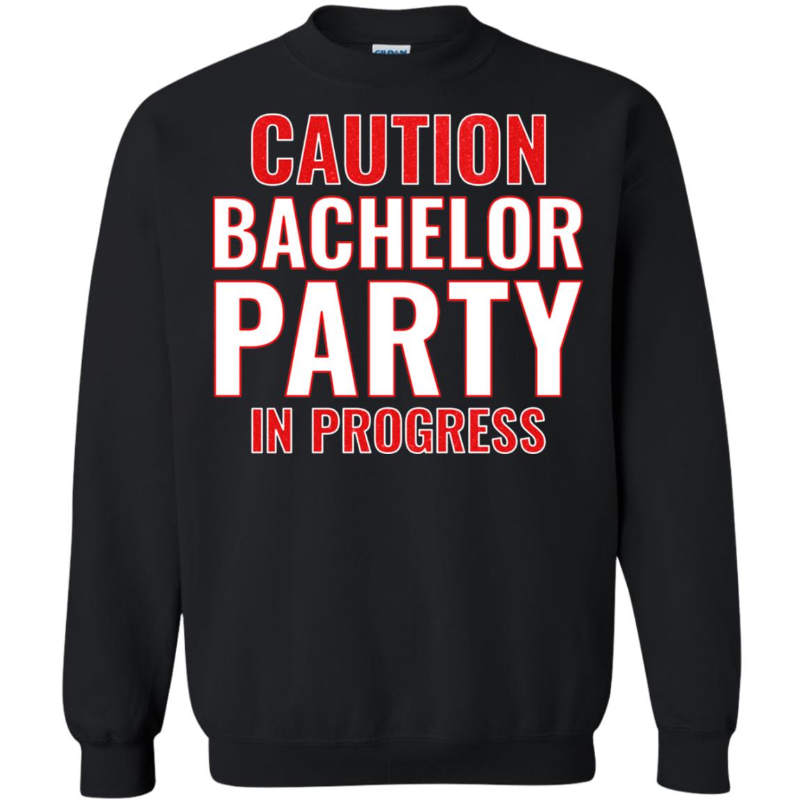Funny Warning Caution Bachelor Party In Progress Black