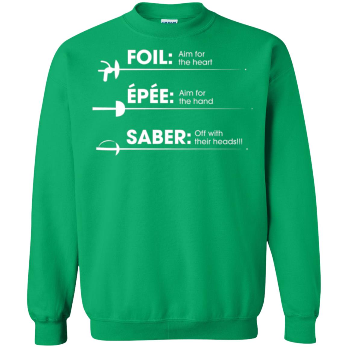 Fencing T-shirt Foil Saber Definition Irish Green
