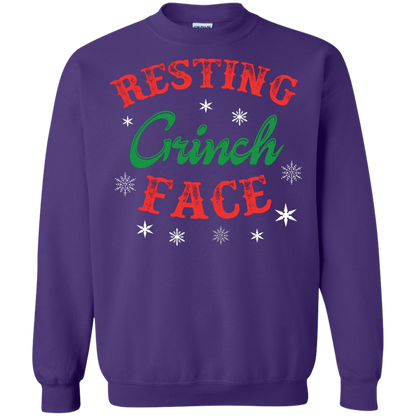 Christmas T-Shirt Resting Grinch Face Purple