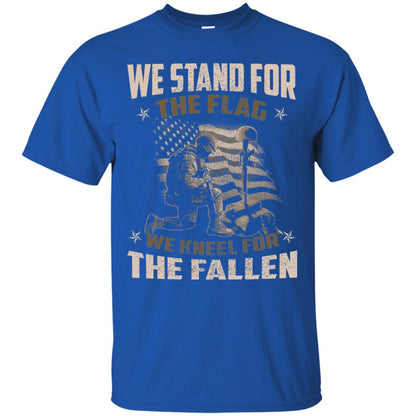 Veteran T-shirt We Stand For The Flag, We Kneel For The Fallen Royal