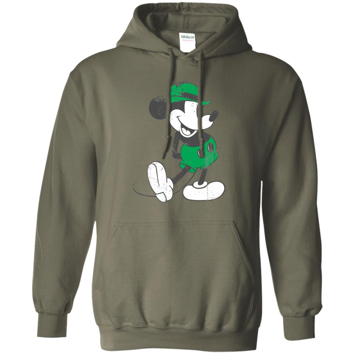 Mickey Mouse St. Patrick_s Day T-shirt Military Green