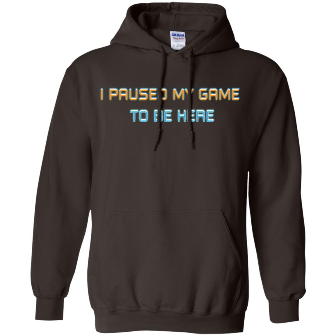 Gamer T-shirt I Paused My Game Here Dark Chocolate
