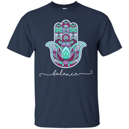 Balance Yoga Gym Hamsa T-shirt Navy