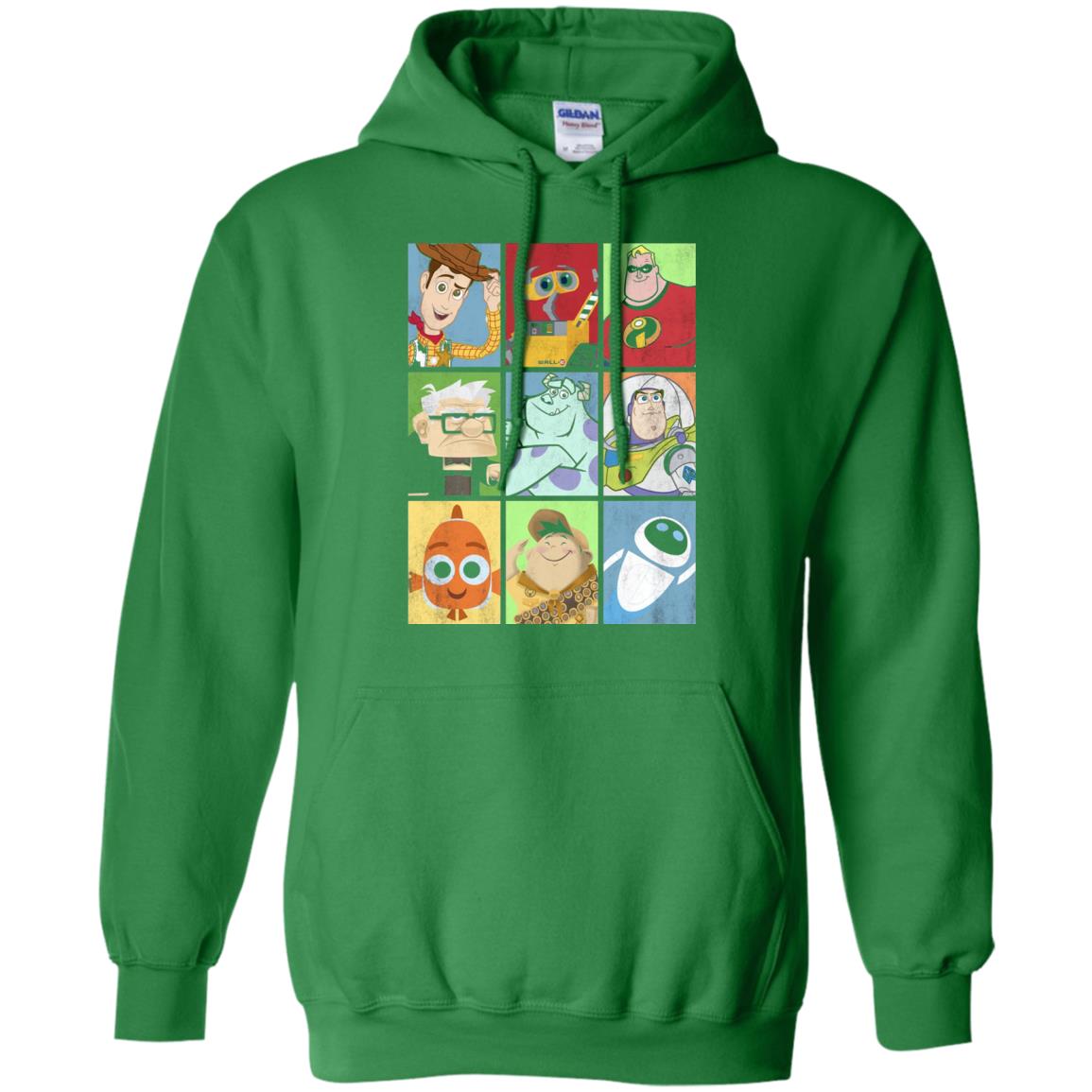 Epic Boxed Up Line Up Character Graphic T-shirt Irish Green