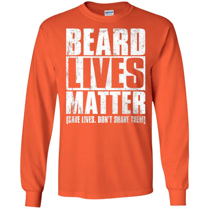 Beared Men T-shirt Beared Lives Matter Orange