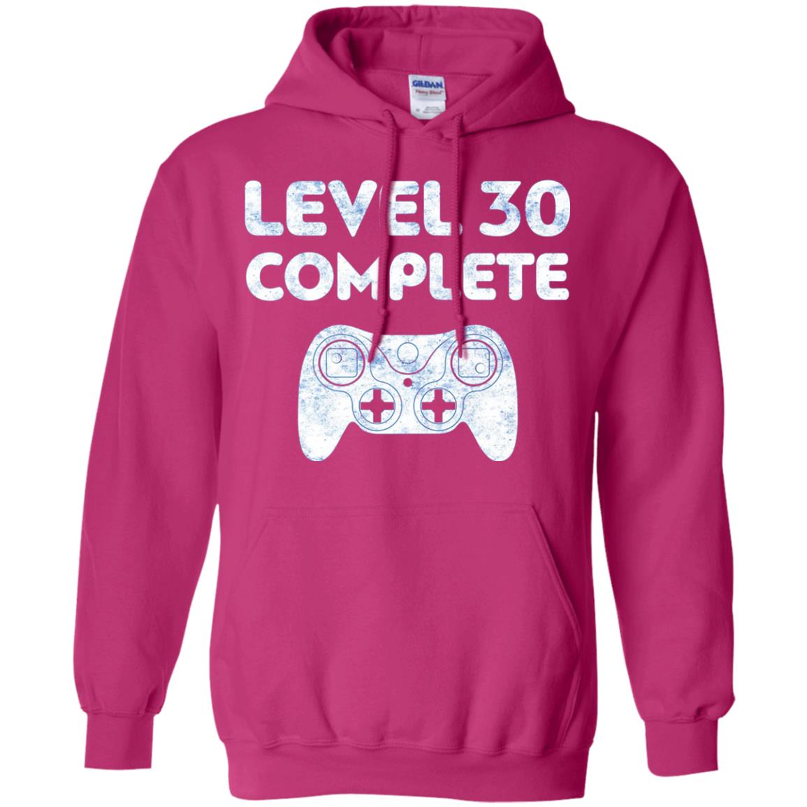 Level 30 Complete Video Gamer 30th Birthday Shirt Heliconia