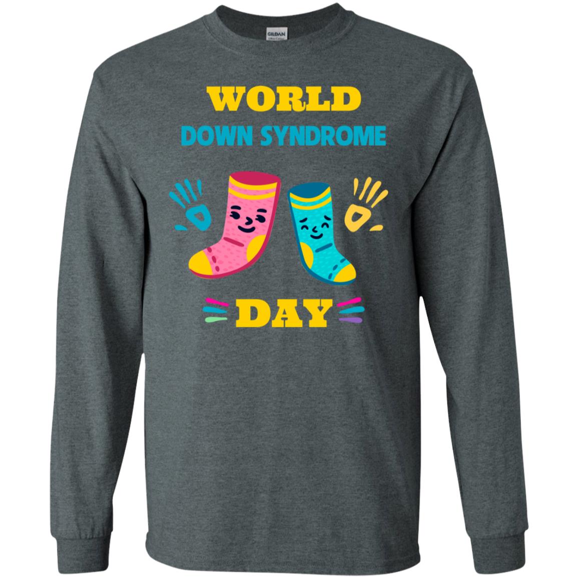 World Down Syndrome Day Hands And Stocks Shirt Dark Heather