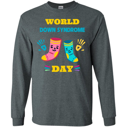 World Down Syndrome Day Hands And Stocks Shirt Dark Heather