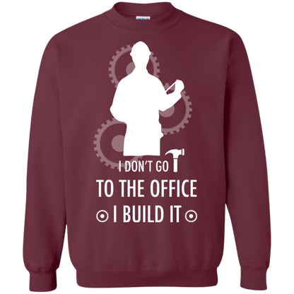 Engineer T-shirt I Don't Go To The Office I Build It Maroon