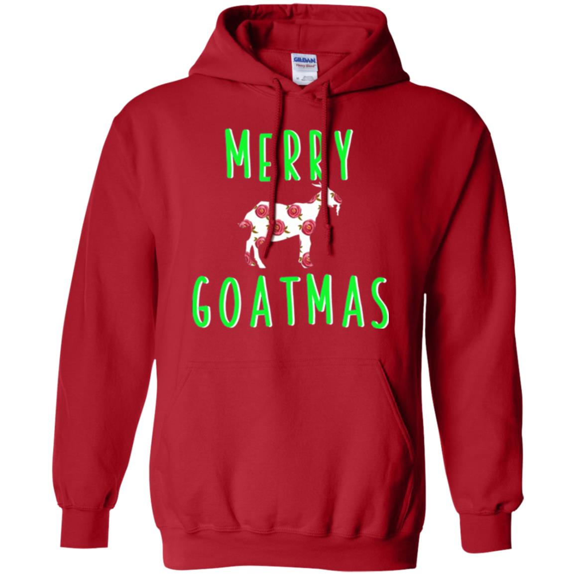Goat Lovers T-shirt Merry Goatmas Red