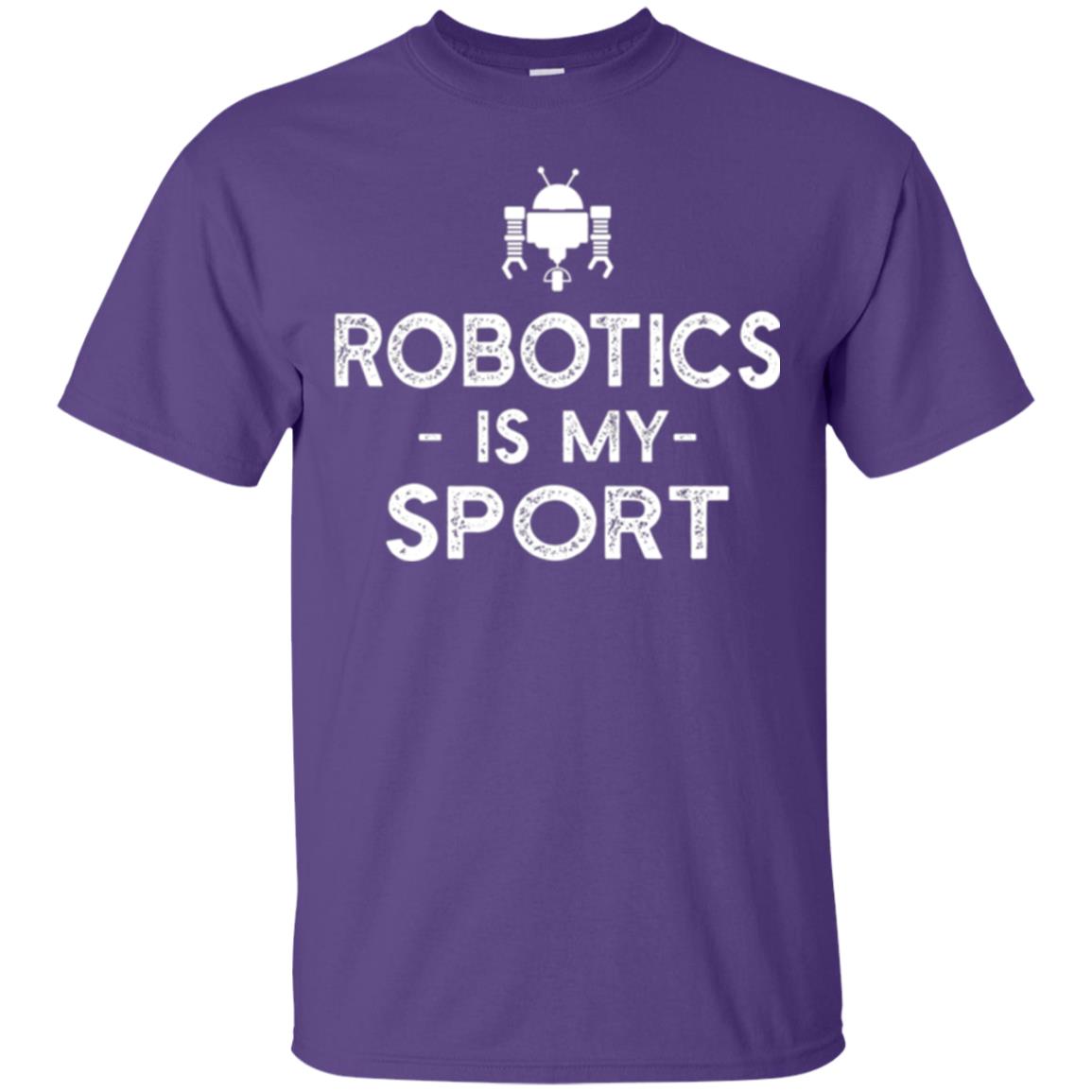Robot Coder T-shirt Robotics Is My Sport Purple