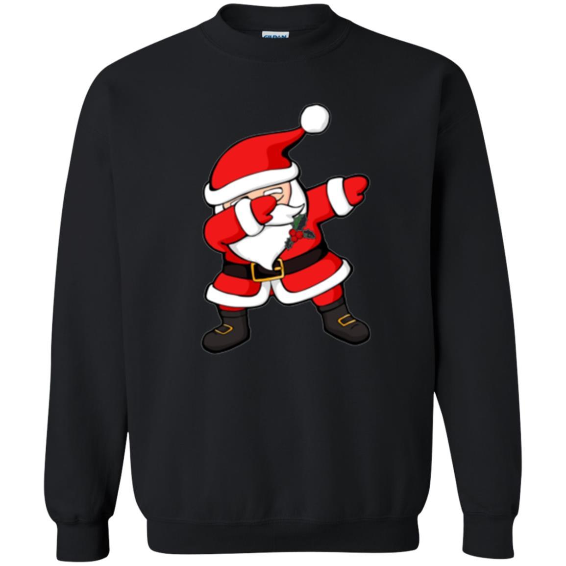 Christmas T-shirt Dabbing Santa Claus Christmas Dab Novelty Black