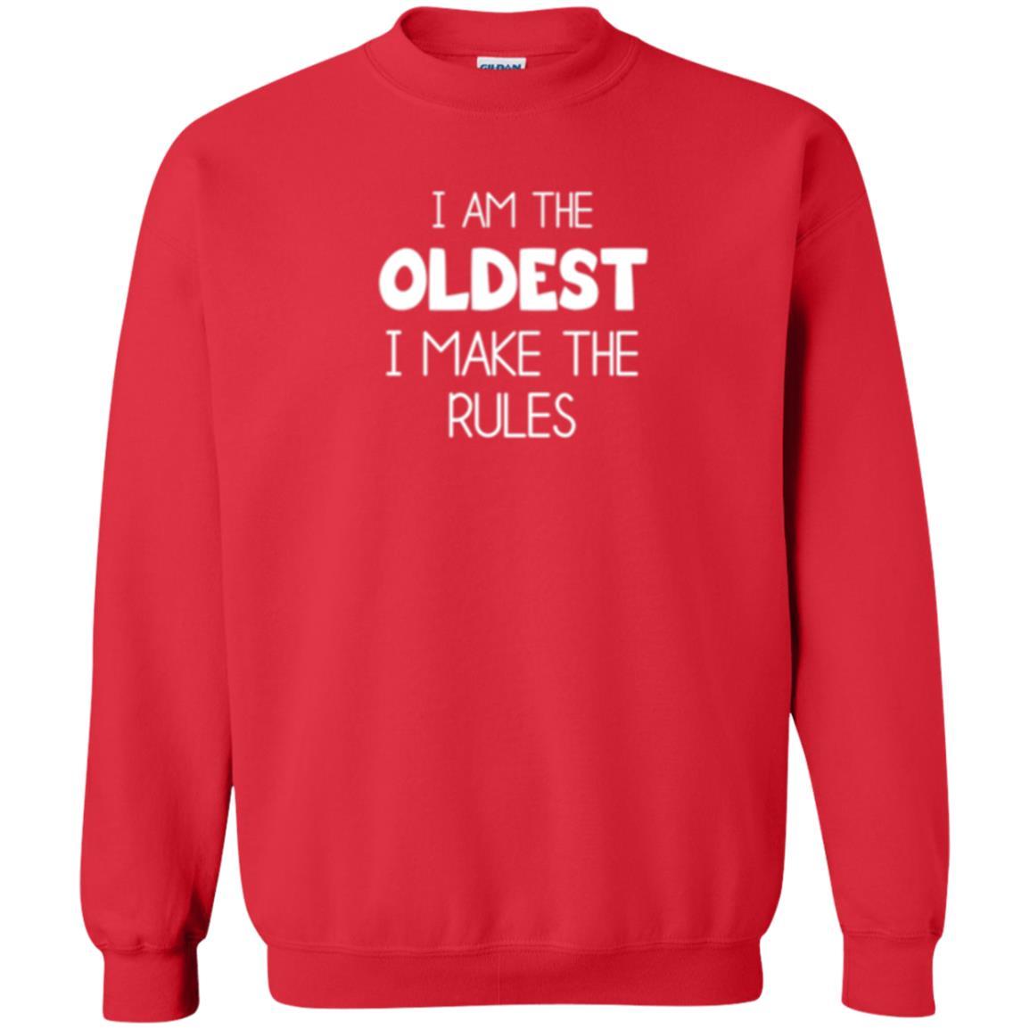 Family T-shirt I'm The Oldest I Make The Rules Red