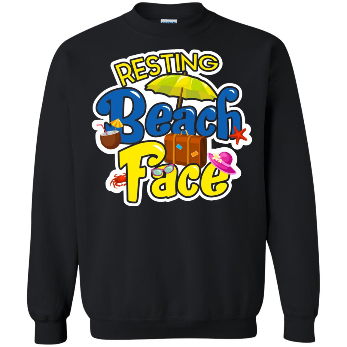 Resting Beach Face Summer Holiday T-shirt