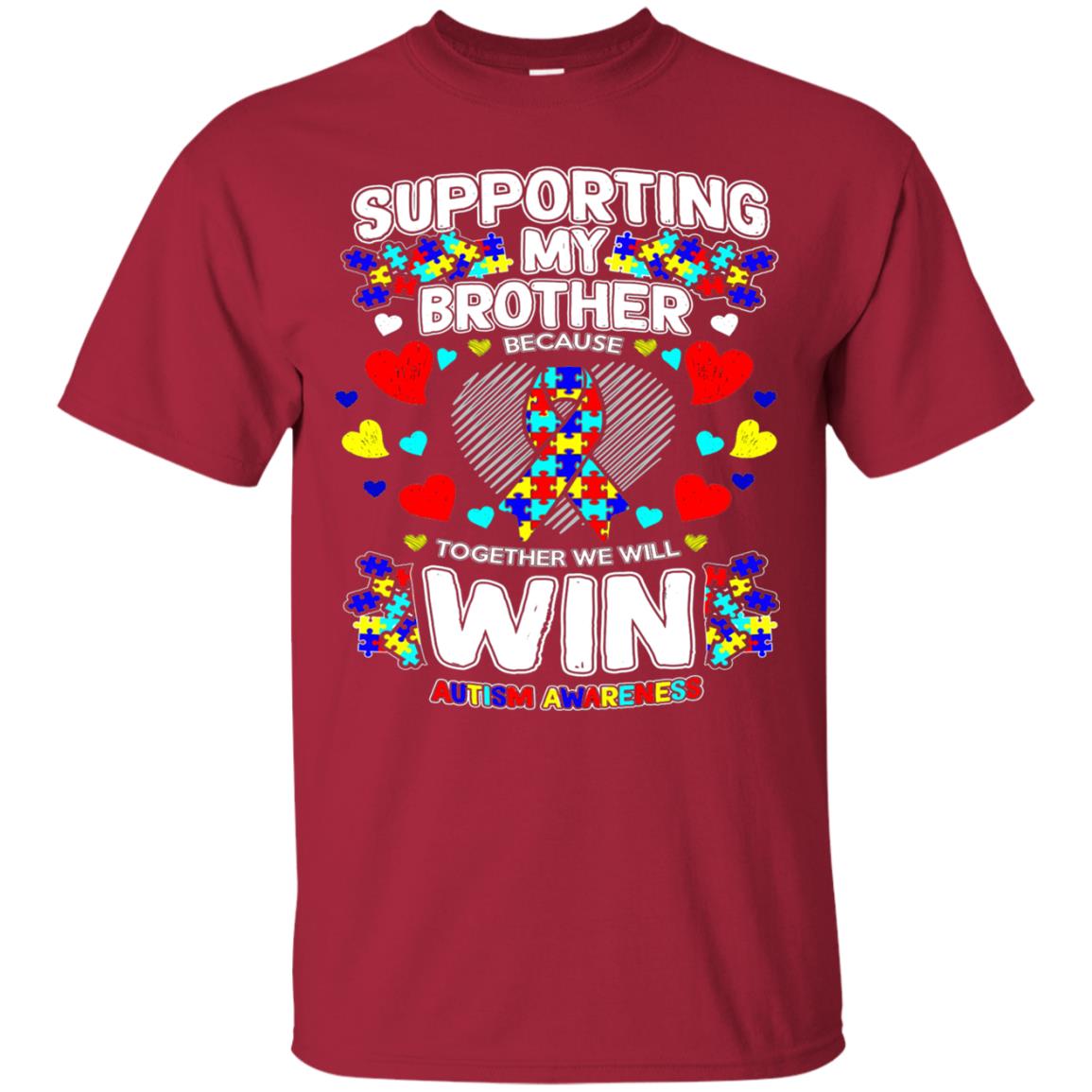 Autism Awareness Shirts For Supporting My Brother Cardinal